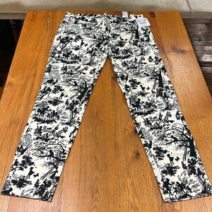 Zara brand new w/ tags - fun printed pants - sz 6